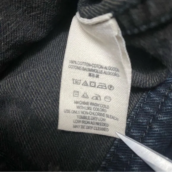 Free People Hooded Denim Knit Jacket in Dark Blue/Black with Gray Medium - Picture 8 of 10